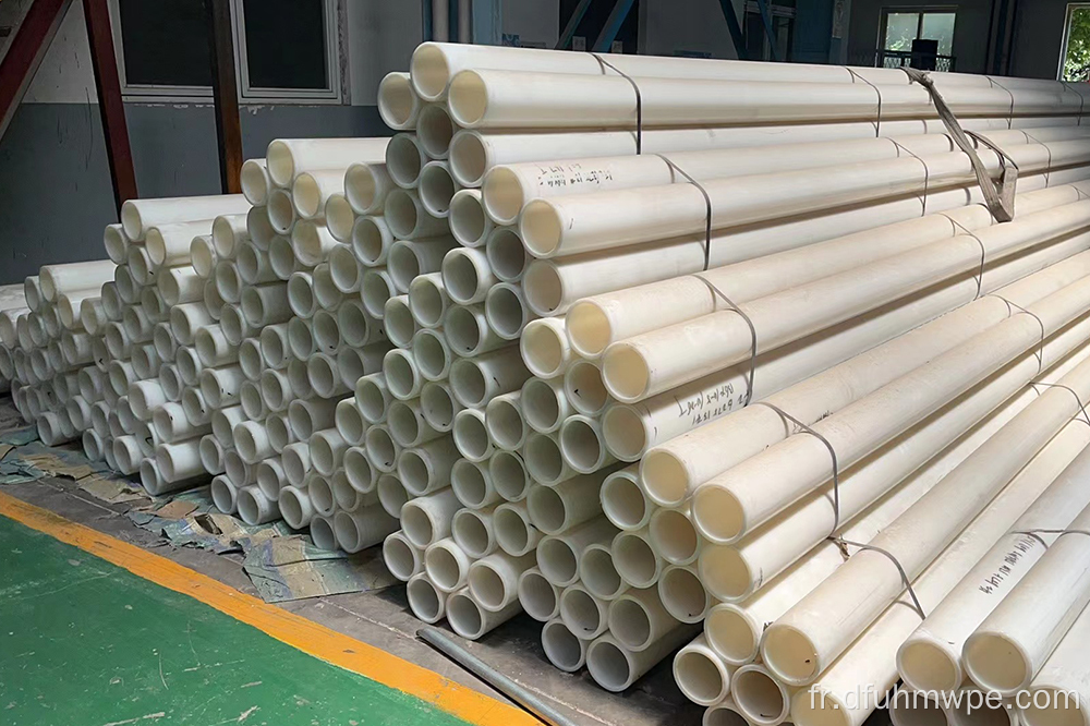 Pipe UHMWPE à miniers épaissis blancs