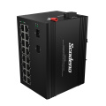 Industrieller Fast-Ethernet-Switch mit 2 Gigabit und 16 RJ45-Ports