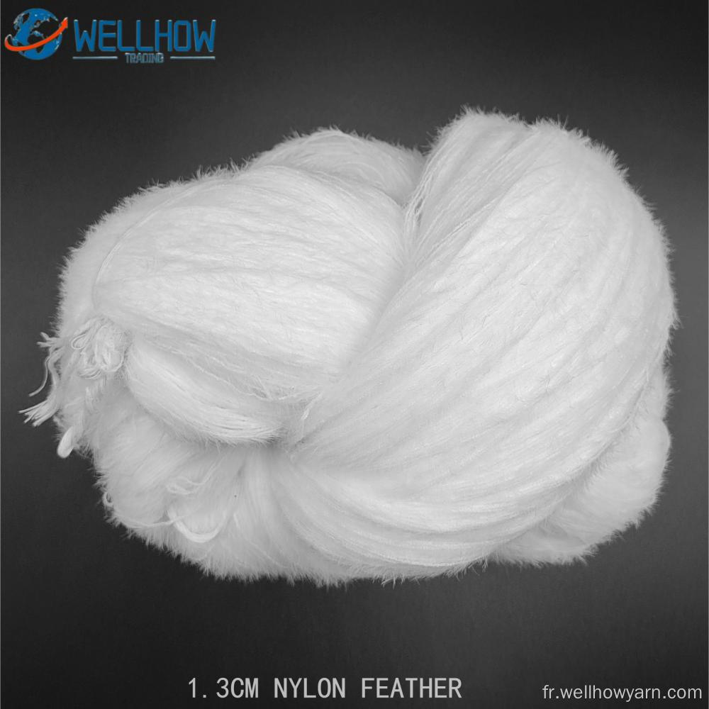 1/13NM 1 cm Nylon Nylon Fil de vison intime Chénille Nylon Plume Nylon