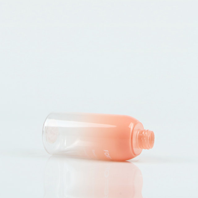 250ml de loção cosmética de plástico petg com mudança gradual de cor
