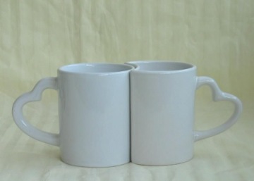 Heart Handle Sublimation Mug for Lover