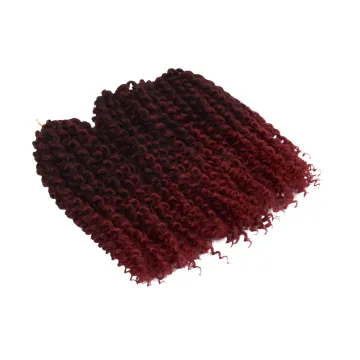 Wholesale Red Marlybob Kinky Curl 8 Inch Afro Mali bob Crochet Braiding Hair Extension