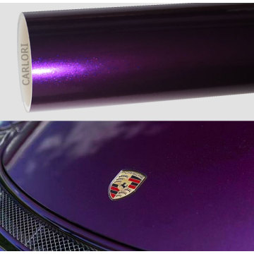 メタリック光沢紫色のビニールカーラップ