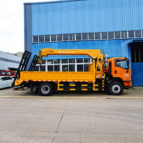 Шакман 8 -тонный грузовик монтировал кран с лестницей