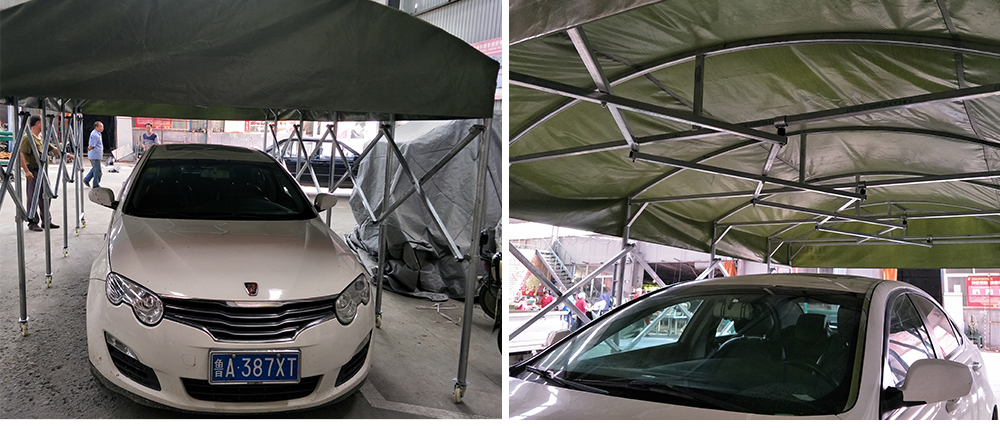 Reinforced garage tent