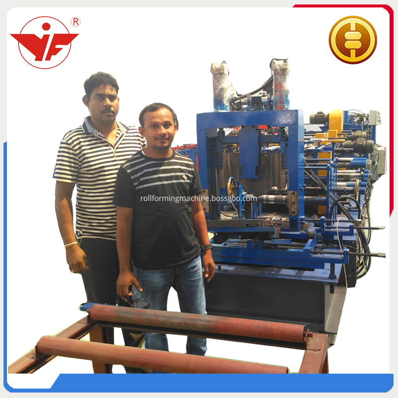 Srilanka Client With Our Automatic C Z Interchangeable Purlin Roll Forming Machine