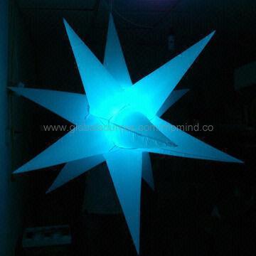 Inflatable Festival Lamp/Decoration Stars, Made of Oxford Fabric