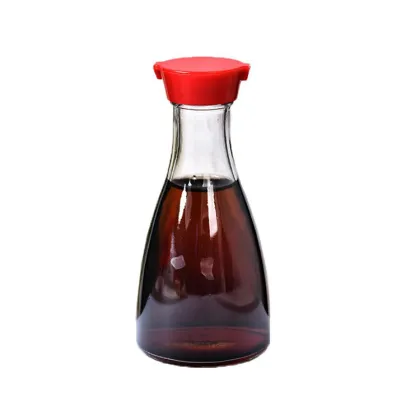 Woozy Food Glass Bottle with Lid - 150ml/5oz Ketchup, BBQ, Chilli Hot Sauce