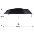 Taschenschirm Classic Black Faltbarer Regenschirm