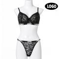 ensemble de strings G de soutien-gorge en dentelle pour femmes avec logo personnalisé