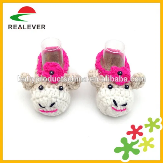 New design baby girls crochet wool shoe import baby shoes china