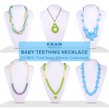 Silicone Baby Initial Necklace Baby Teething Necklace Wholesale