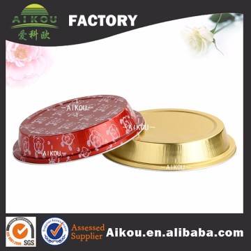 Personalized disposable round oven bakeware foil pizza food container