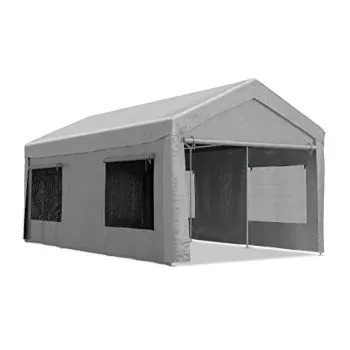 Portable Outdoor Carport: 10ft x 20ft Shelter Garage