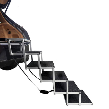 Crame de cadre en métal pliable portable Riche et escaliers pour les petits et grands chiens: Compatible avec la plupart des camions, des VUS et des voitures