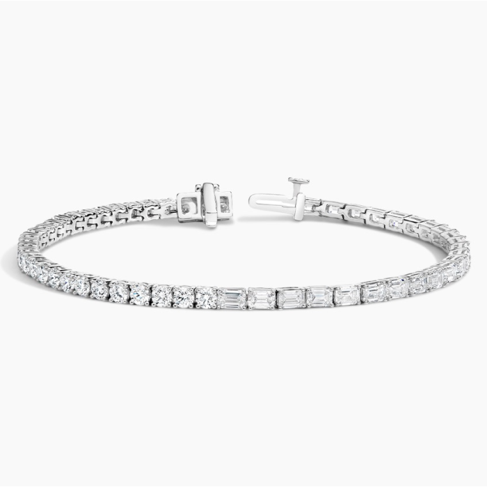 สร้อยข้อมือตาข่ายทอง 9K/10K/14K/18K เพชรที่ปลูกในห้องแล็บ – ปรับแต่งได้