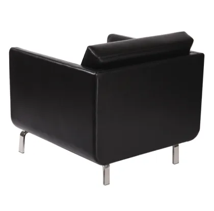 Black leather luxury modern gaia lounge chair
