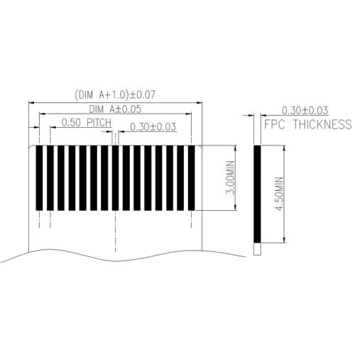 0.5 pitch H1.8 flip-up FPC connectors