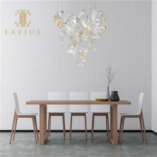 New Creative Energy Saving Leaf Crystal Pendant Lamp