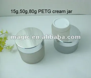 round clear PETG plastic cream jar face cream jar cosmetics cream empty jar