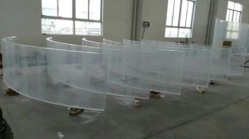 High ornamental acrylic curved plate