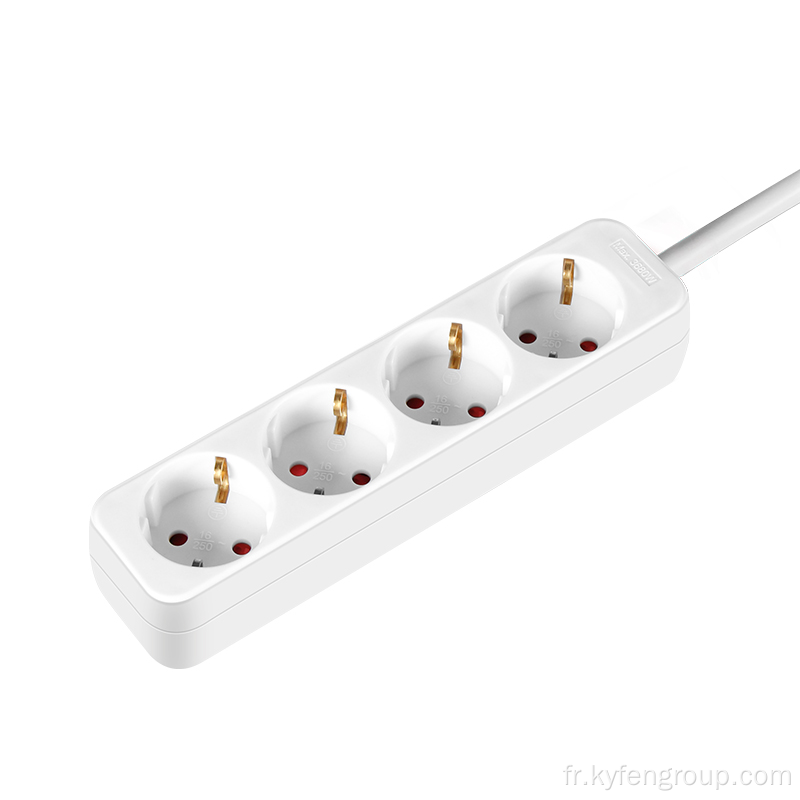 4 sorties Allemagne Power Strip