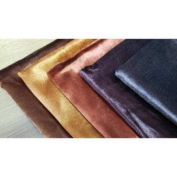 Polyester Plain Solid Velvet Fabet Textile teint teinte