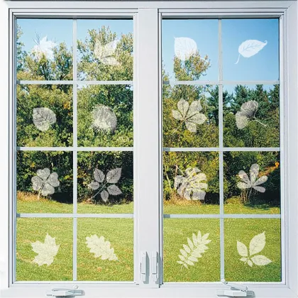 Anti-Collision White Hummingbird Window Sticker - Warning Bird Static Glass Sticker