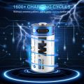 4PCS 3V RCR123A 2800mWh باتری لیتیومی قابل شارژ USB-C
