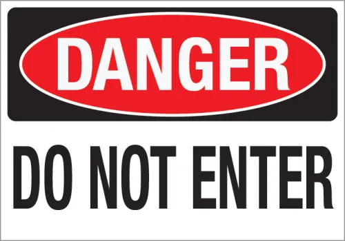 Danger Do Not Enter Metal Aluminum Danger Warning Signs Customized ...