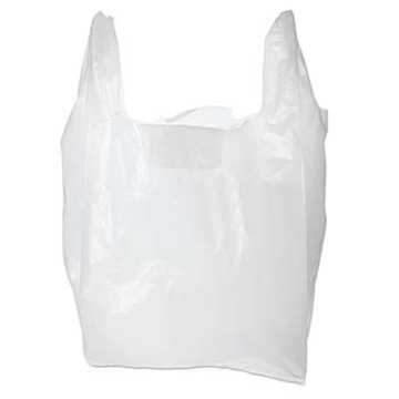 Logo Printed high quality wholesale black plain plastic t shirt bag for grocery