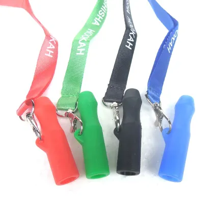 hookah shisha  mouth tip 60 mm silica gel cigarette holder with hanging rope filter