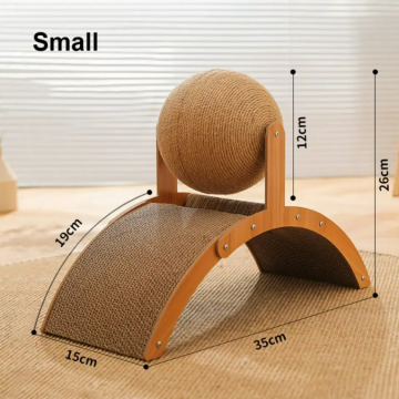 cat scratching furniture with sisal rope ball Cat Scratching Ball Toy Wooden Grinding Paw Factory