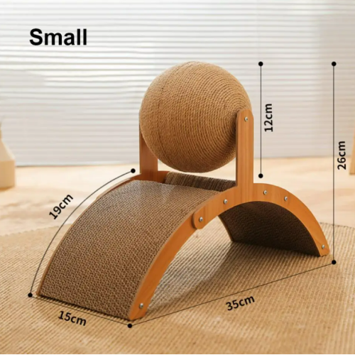 cat scratching furniture with sisal rope ball Cat Scratching Ball Toy Wooden Grinding Paw Factory