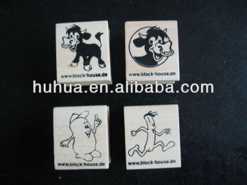 animal wooden children mini wooden stamp