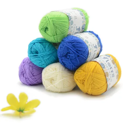 Wholesale Mixed Colors Bamboo Fiber Yarn for Crochet Crafts and Cotton Yarn