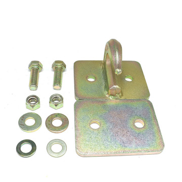 zinc plated forged steel welding grab hook with mounting plate