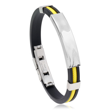Hot Sale DIY Engraved Bracelets - Men's Titanium Steel Silicone Bracelets | Wholesale Stainless Steel Bracelets