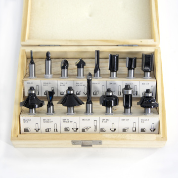 15-Piece Carbide Woodworking Router Bit Set: Ultimate Milling Cutter Kit for Precise Wood Trims and Edging