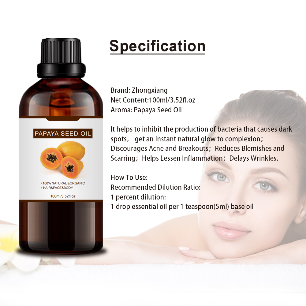 Aceite portador de semillas de papaya para mejora de senos BodyLotion