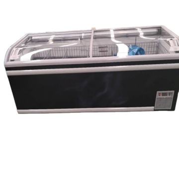 Ruitai Curved Glass Island Chiller สำหรับอาหารแช่แข็ง - มาตรฐานสูงในราคาที่เหมาะสม