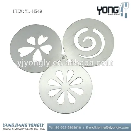 Stainless Steel coffee stencil set Cappuccino Stencils Coffee Stencil