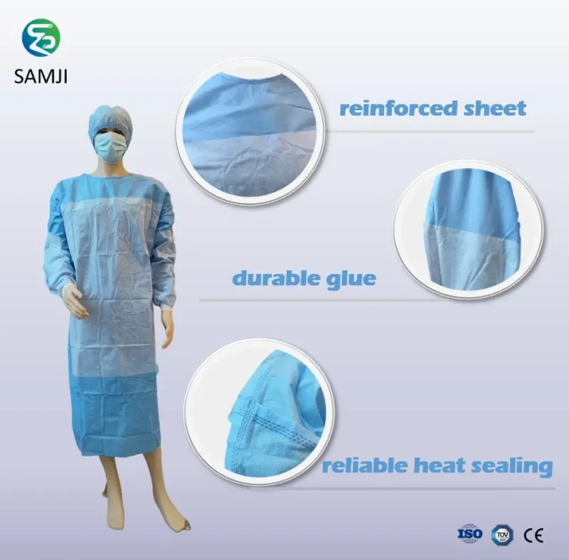 Blue Reinforced Surgical Gown