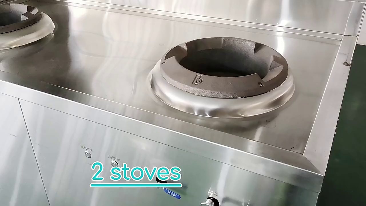 KHPH-182 Double cooktop Oil smoke purification cooking cart