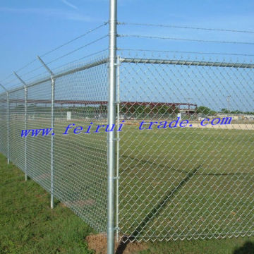 Hot Dipped Galvanized Chain Link Fence with Barbed Wire