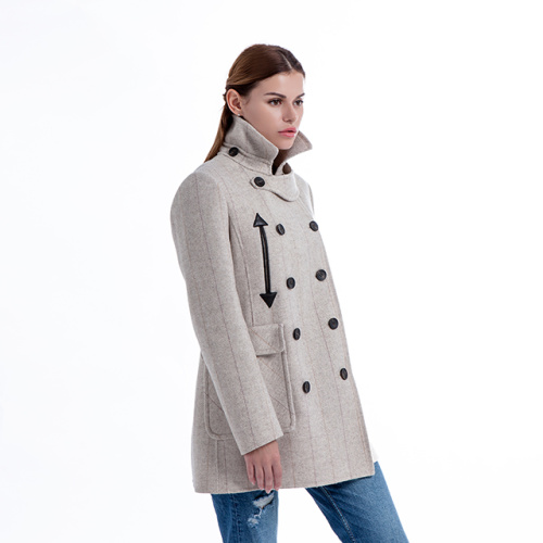 Cappotto in cashmere di puro colore alla moda