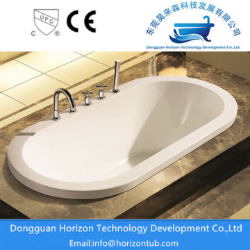 Acrylic oval-shaped drop in bathtub
