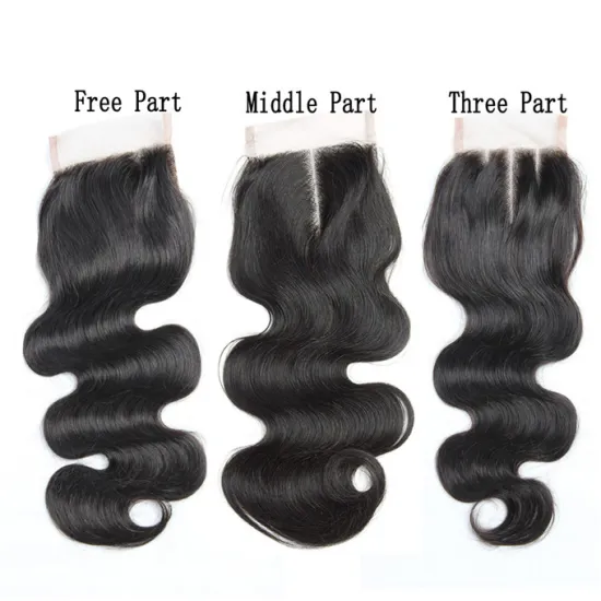 Brazilian Raw Virgin Human Hair Body Wave Lace Closure Natural color,100 unprocessed with cuticles Aligned Human Hair Body Wave