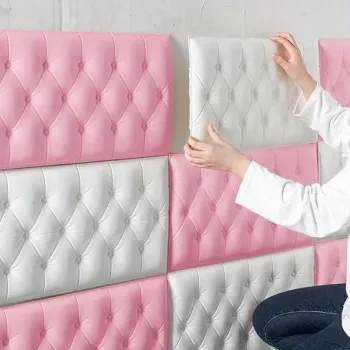 Self-Adhesive 3D Wall Stickers - Waterproof, Moisture-Proof, Soft-Padded for Headboards