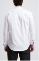 In cotone popeline camicia button maschile down vestito bianco